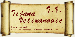 Tijana Velimanović vizit kartica